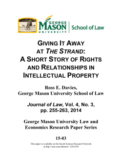 giving it away at the strand - George Mason University School of Law