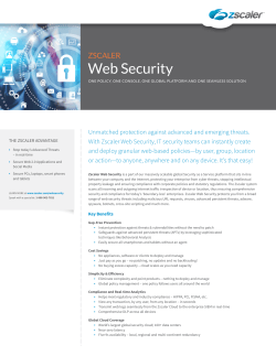 DATASHEET: Web Security