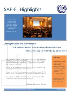 SAP-FL Highlights - International Labour Organization