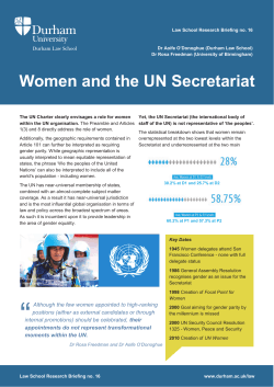 Women and the UN Secretariat