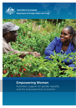 Empowering Women - Department of Foreign Affairs and Trade