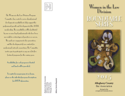 Roundtable Series brochure - Allegheny County Bar Association