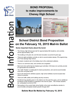 facts about the bond - Cheney School District 360