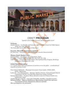 DRAFT PROGRAM - Project for Public Spaces