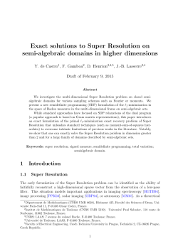 Exact solutions to Super Resolution on semi - LAAS-CNRS