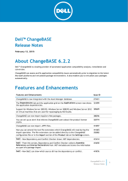 Dell™ ChangeBASE Release Notes