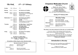 This Week - Chepstow Methodist Church