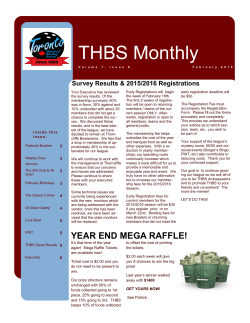 Current Newsletter - Toronto Historical Bowling Society