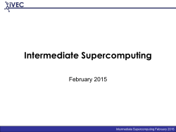 Intermediate Supercomputing
