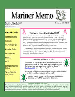 Mariner Memo - Sehome High School
