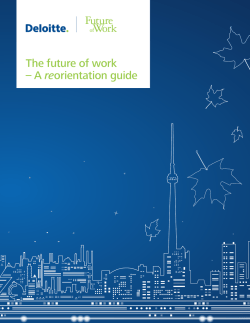 The future of work &ndash; A reorientation guide