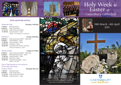 2015 Service Leaflet - Canterbury Cathedral