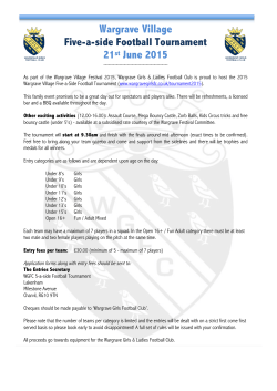 Wargrave Village Five-a-side Football Tournament 21st June 2015