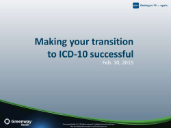 Making your transition to ICD