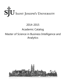 Courses and Requirements - Saint Joseph`s University