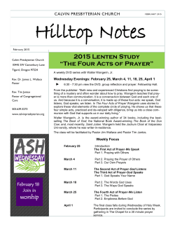 2015-02-Hilltop-notes - Calvin Presbyterian Church