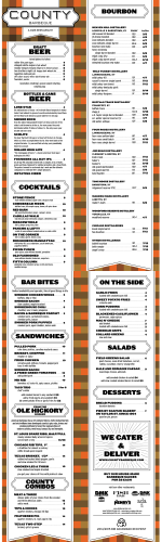 menus - County Barbeque