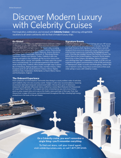 Discover Modern Luxury with Celebrity Cruises