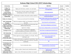 Scholarships - Kalama School District