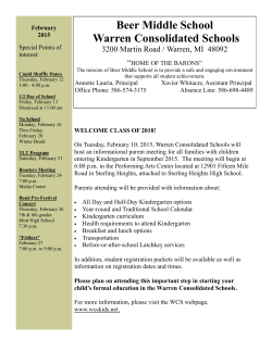 Beer Middle School Warren Consolidated Schools