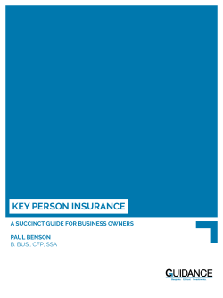 KEY PERSON INSURANCE - Guidance Financial Services