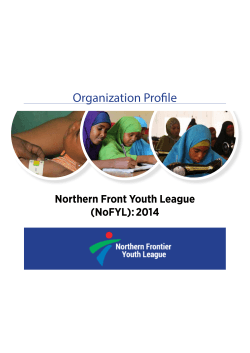 Our Organization Profile - Northern Frontier Youth