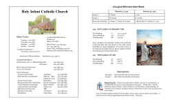 Current bulletin - Holy Infant Catholic Church