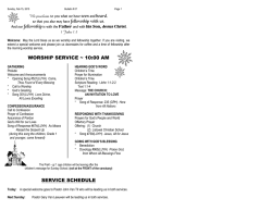Weekly Bulletin - Blyth Christian Reformed Church