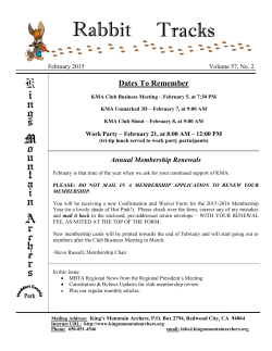 Current Newsletter - King`s Mountain Archers