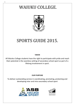 WC Sports Guide 2015 edition