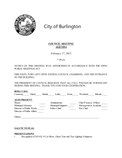 Agenda - City of Burlington