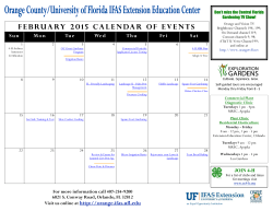 2015 Calendar Front.pub - Orange County Extension Education