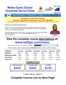 Online Course Catalog - Medina County Schools Educational