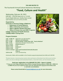 “Food, Culture and Health”