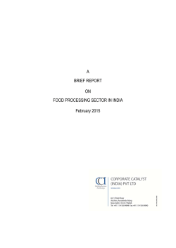 A brief report on Food Processing Sector in India
