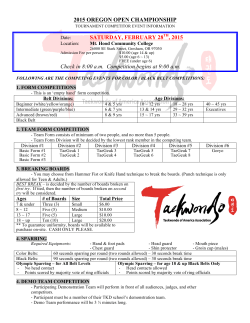 2015 TAA Championship Registration Form
