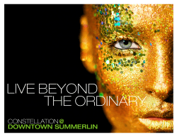 LIVE BEYOND THE ORDINARY - constellation @ downtown