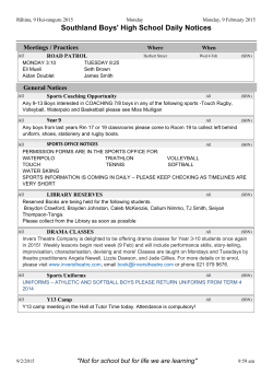Notices 9 February 2015.pd - Southland Boys` High School