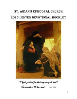 St. Aidan`s Episcopal Church 2015 Lenten Devotional booklet