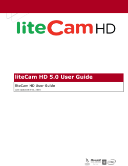 liteCam HD Online Guide