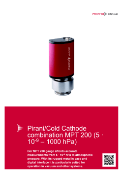 Pirani/Cold Cathode combination MPT 200 (5 · 10