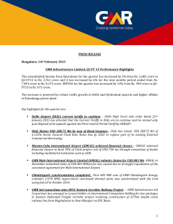14th February 2015 GMR Infrastructure Limited, Q3