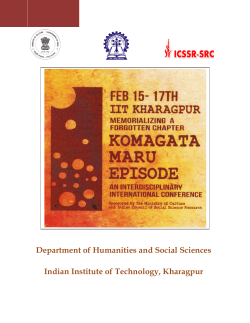 Komagata Maru Episode - Indian Institute of Technology Kharagpur