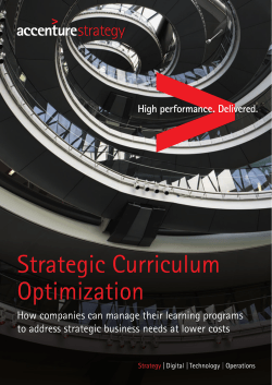 Strategic Curriculum Optimization