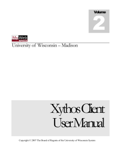 Xythos Client Manual - DoIT - University of Wisconsin–Madison