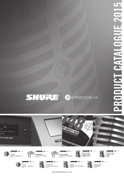 wireless microphones - Shure Distribution UK