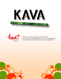KAVA A la Carte Menu amended Feb. 11th 2015