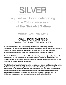 Niska-Art Silver Call for Entries