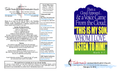 02-15-15 Bulletin for pdf - Tabernacle United Methodist Church