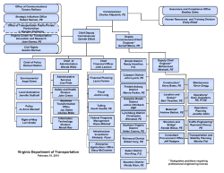 Organizational Chart - Virginia Department of Transportation